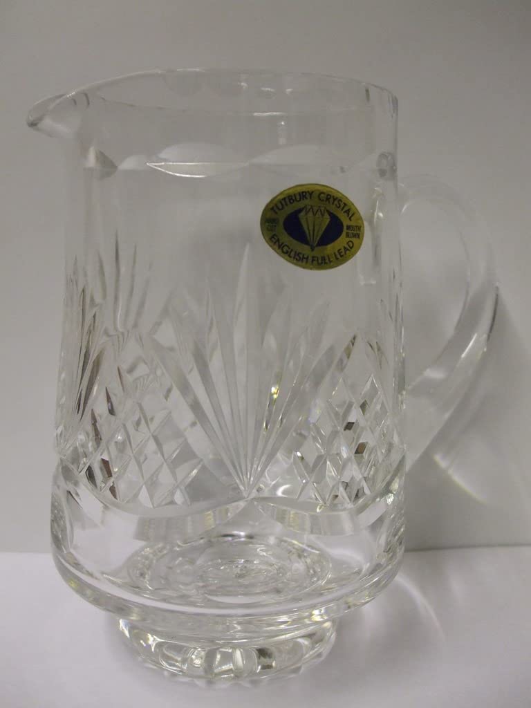 Tutbury Crystal 821 Belmont Pattern 3/4 Pt Whiskey Jug H 14.5 cm Hand Made & Hand Cut in England