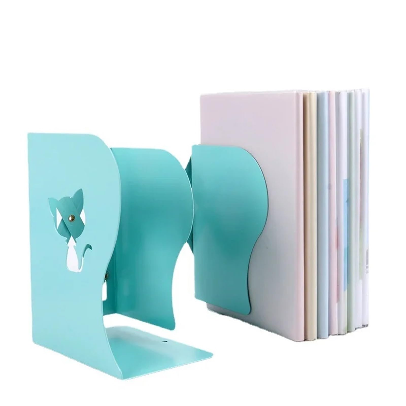 Fermalibri espandibili in metallo Supporto da scrivania for fermalibri in metallo di grandi dimensioni 1 pezzo for organizzatore libri, libertà regolazione(Pink)