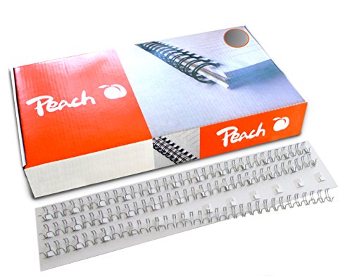 Peach ID: PW079-01 Peach Wire Binding Combs, 8mm silver, 3:1\'\', 34 loops A4, 100 pcs. PW079-01