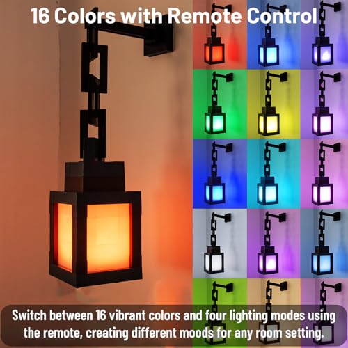 Linterna LED pixelada recargable con mando a distancia para decoración 2