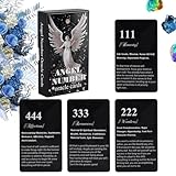 NexUap Angel Numbers Oracle Cards - Beginner's Angel Oracle Deck, 400 GSM Coated Paper, Best for Family Parties