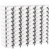 Cell Phone Locker 100 Slots, Wall-Mounted Cell Phone Lock Box with Keys, Acrylic Cell Phone Storage Locker for Employees Office Classroom Gym, Clear Cell Phone Locker Cabinet for Storage (60 Slots)