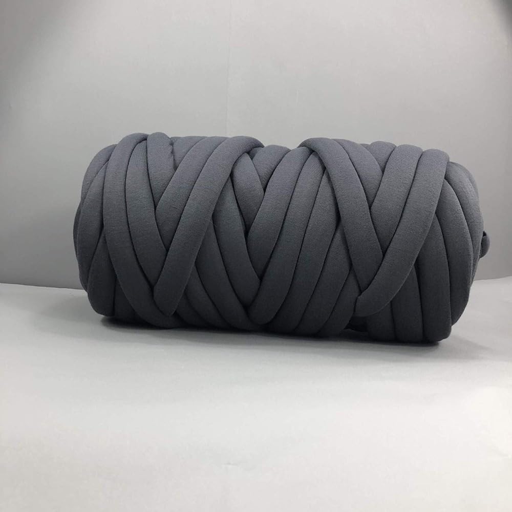 Hilo Tubular Grueso 1000G Super Chunky Knit Manta Hilado Vegano Braid Soft Manta Hilado Brazo de Tejer alfombras de Tejer alfombras Lanzar Hilado Manta(Violet)