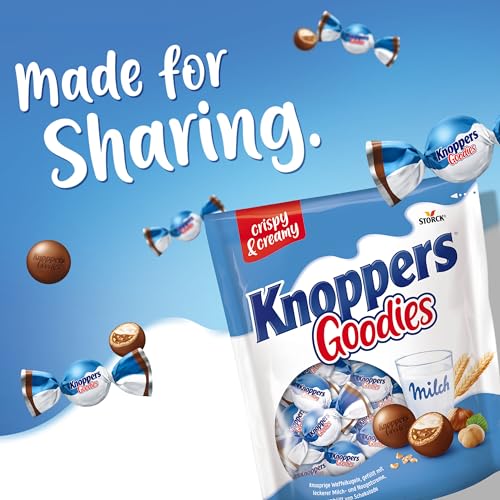 Knoppers Goodies Knusper Minis – 1 x 180g – knusprige Waffelkugeln gefüllt mit Haselnussstücken, Milch- und Nougatcreme, umhüllt von Schokolade 5