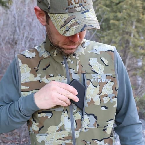 Image of KUIU Guide PRO Vest - Wind & Water-Resistant Soft Shell Hunting Vest, Durable & Quiet with Fleece Lining for Cold Weather