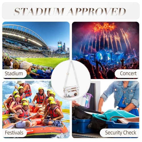 Image of Clear Bag Stadium Approved, Clear Crossbody Bag Purses for women for Concert, Sports, Festivals
