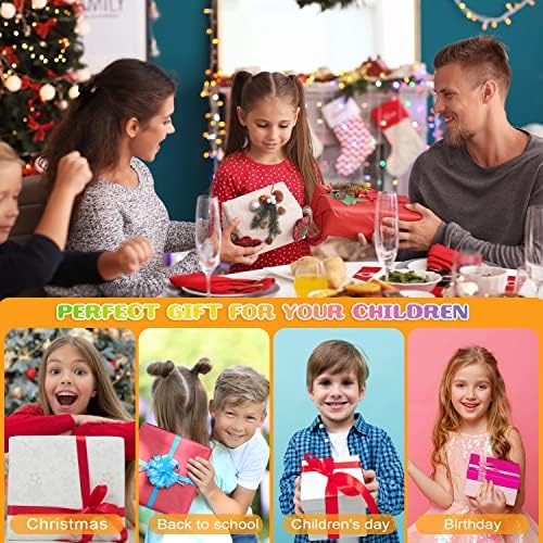Kids Washable Paints Set, 30ml Finger Paints with Kids Painting Apron Paint Brush, Non-Toxic and Baby Safe, Toddlers Children Paint Sets Drawing Toys Painting Tool for Kindergarten School Home