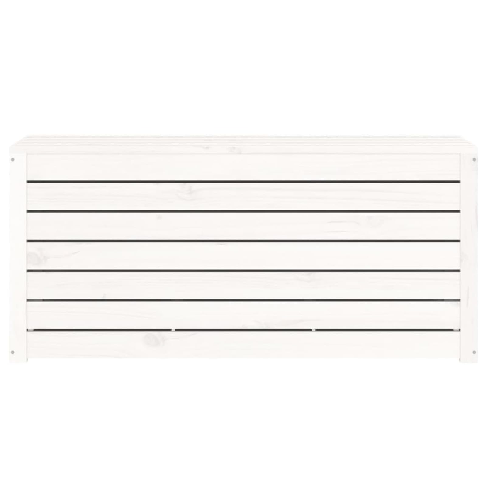 Baúl de jardín madera maciza de pino blanco 101x50,5x46,5 cm, Arcon Exterior, Arcones Para Patio, Baul Almacenamiento Exterior, Baúl Para Terraza
