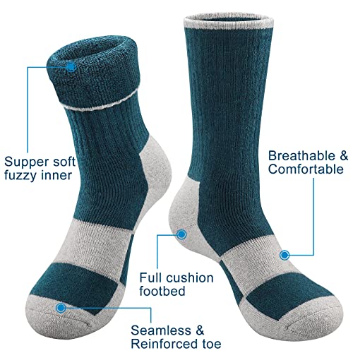 Yeblues 4 Pairs Merino Wool Socks Mens - Thick Thermal Winter Heavyweight Boot Socks Super Soft Warm Hiking Socks3