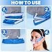 STSTR 2pcs Satin CPAP Mask Strap Covers, Soft Silk CPAP Headgear Pads, Universal Face Mask Cushion Pads Supplies for Reducing Red Mark, Skin Protect - Blue