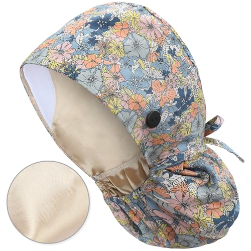 QBA Working Cap with Button Long Hair, Adjustable...