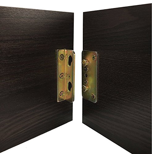 Premium No-Mortise Bed Rail Brackets (Complete Set Of 4, 8 X 1" Inch Wood Screws Included) #TOP4