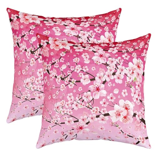 jejeloiu Cherry Blossoms Pillow Cases Cushion Covers 16