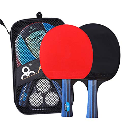 BESPORTBLE Conjunto de Raquete de Tênis de Mesa Conjunto de Pong Paddle Com 3 Bolas (Cor de Bola de