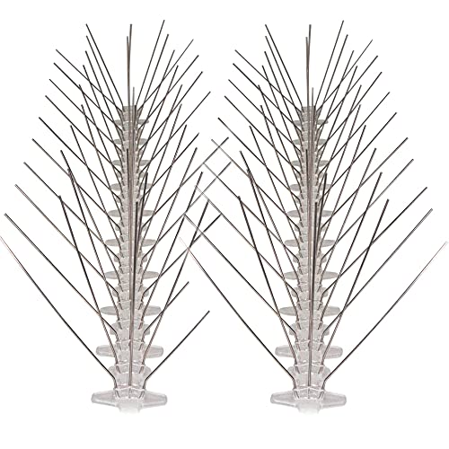 BOELLRUNO 4.5M Anti Palomas Pinchos Pinchos Antipalomas Repelente de Pájaros Púas de Acero Inoxidable para pájaros Pinchos antipájaros para Balcón Terraza Ventana de Techo Cover