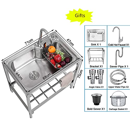Évier de cuisine autoportant compact pour résoudre le manque d'espace