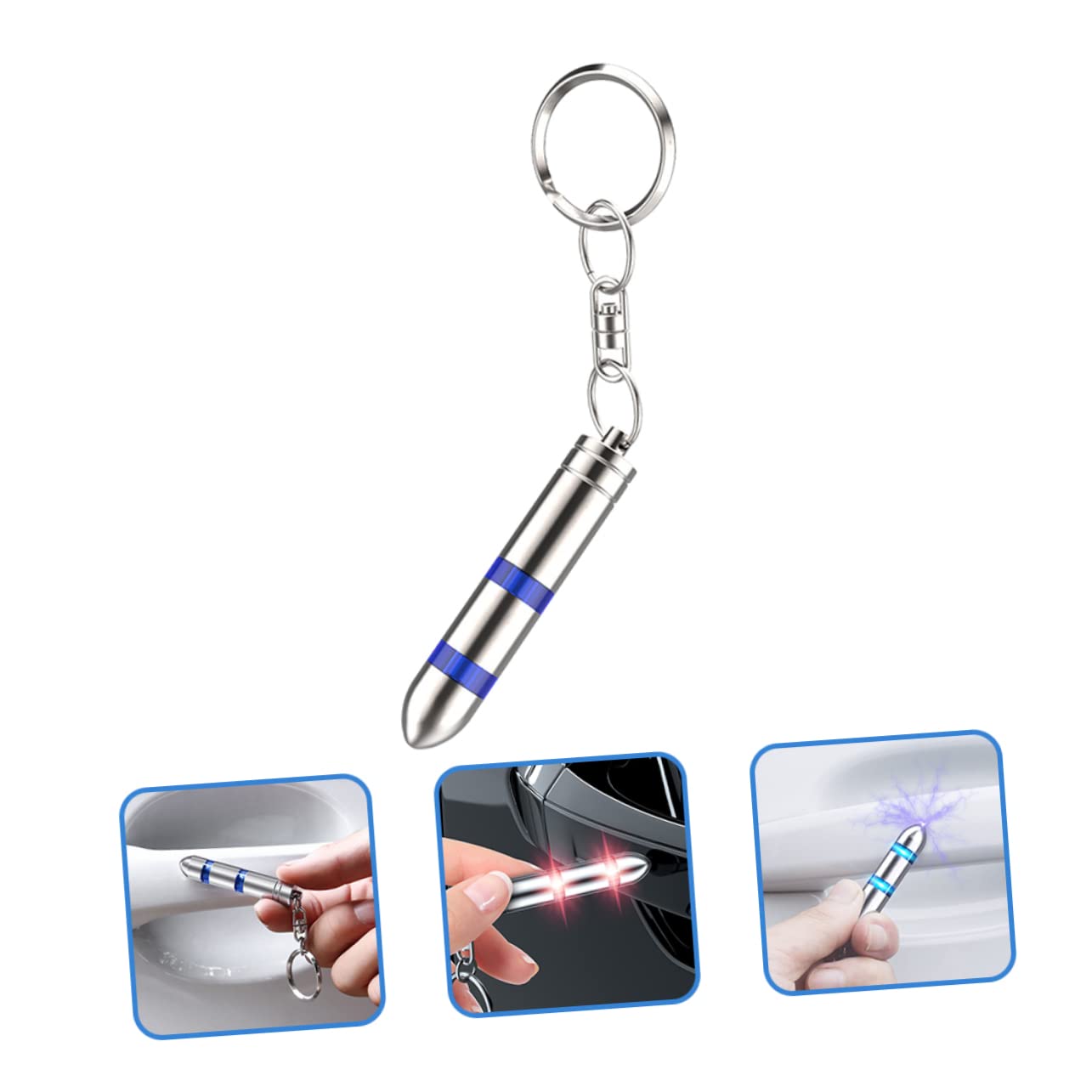 Amosfun 5 Piezas Descargador de Electricidad Estática Portátil para Automóvil Llaverito Antiestático Herramienta de Protección Electroestática Diseño Elegante y la Electricidad Estática de
