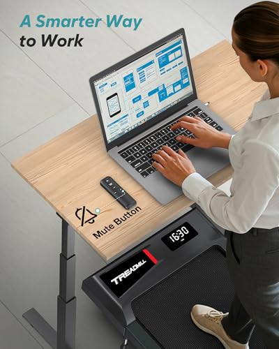 WELLFIT 2025 Smart Walking Pad Treadmill with 10% Incline & 265 lbs Capacity,40 dB Quiet Walking Jogging Mat Work for Home,APP/Remote Control,LED Display