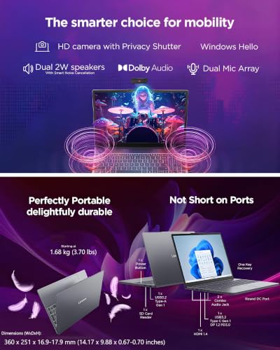 Image of Lenovo 2026 Premium Laptop, Intel Core i5-13420H (Beats i7-1355U), 40GB DDR5, 1TB SSD, 16 inch FHD+ Copilot AI PC, Windows 11 - for Power Business Multitasker