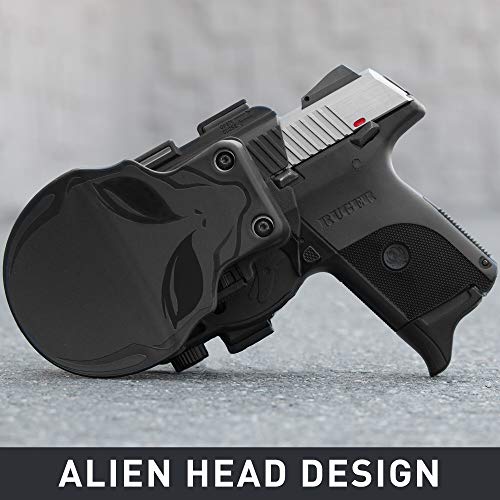 Alien Gear OWB Holster - Custom Molded Paddle Holster - Left Hand - Adjustable Cant and Retention Comfort - Seamless Integration with Shapeshift Line for Versatile Carry Options - Black