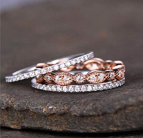 Bijoux fantaisie pour femme : bague or rose 18k idée cadeau anniversaire
