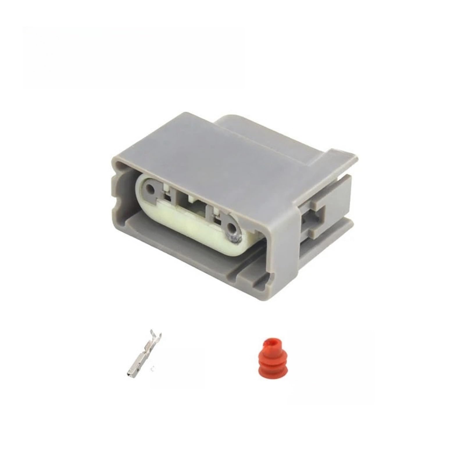automotive connectors 2P 3P Female Electrical Light Automotive Wiring Harness Connector Socket 13628679 13628677 13628672 13628675 easy replacement(2P Gray,1pcs)