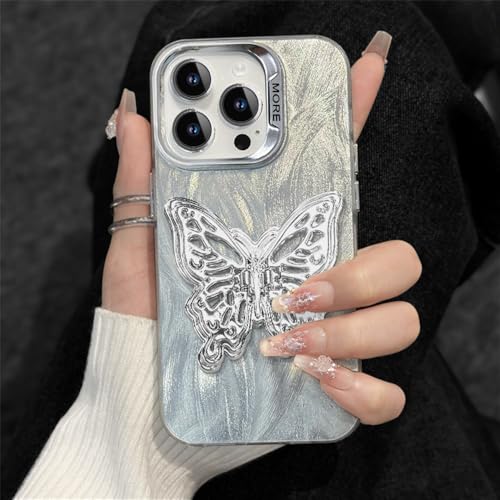 Coque iPhone 12 Pro Max avec support papillon et paillettes NevStp