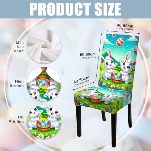Image of Nuxovilar Bunny Floral Print Milk Silk 23.6x66.9in 4PCS Covers