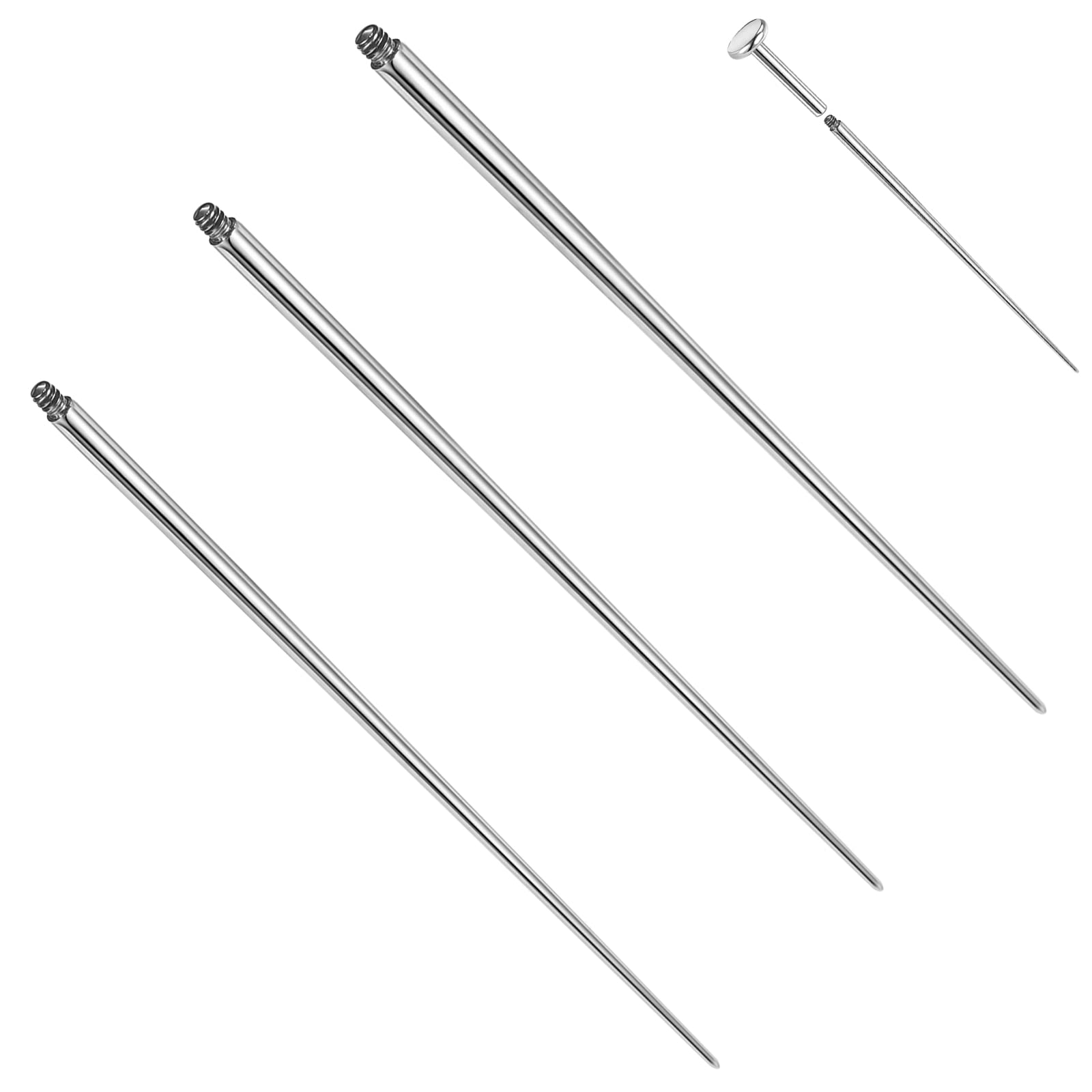BodyAceG23 Titanium Threaded Piercing Taper, 14G 16G 18G Piercing Taper Screw in Assistant Tool, Body Piercing Stretching Kit for Nose Ear Navel Lip Eyebrow