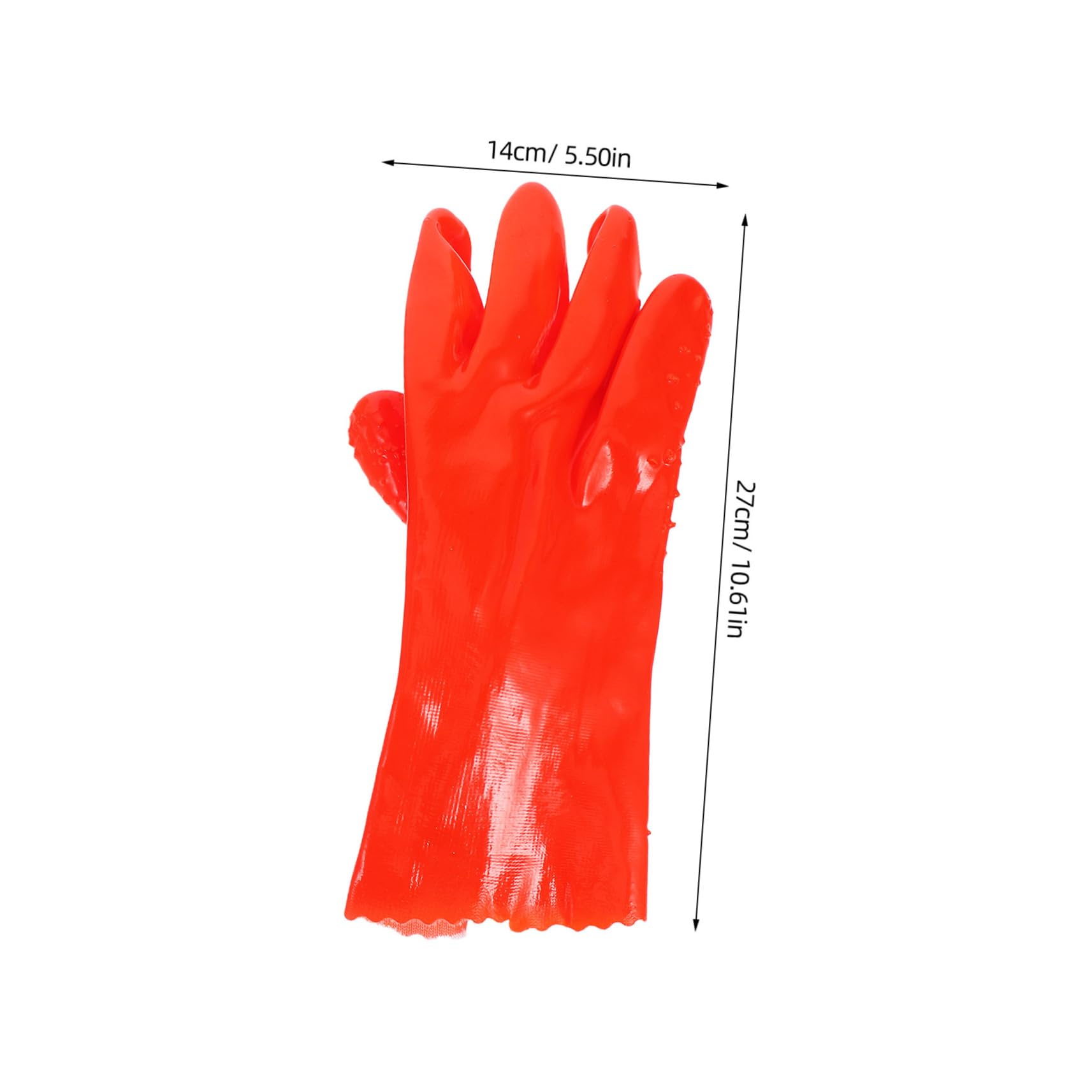 Tofficu Guantes Impermeables de Pvc 6 Pares, Naranja, Resistentes al Aceite