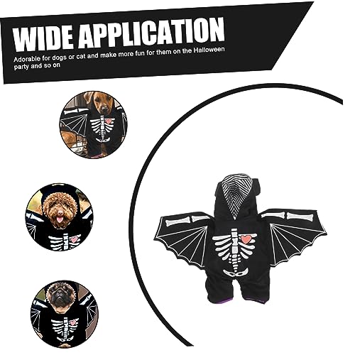 Disfraz Halloween estilo murciélago para perro miniatura 2
