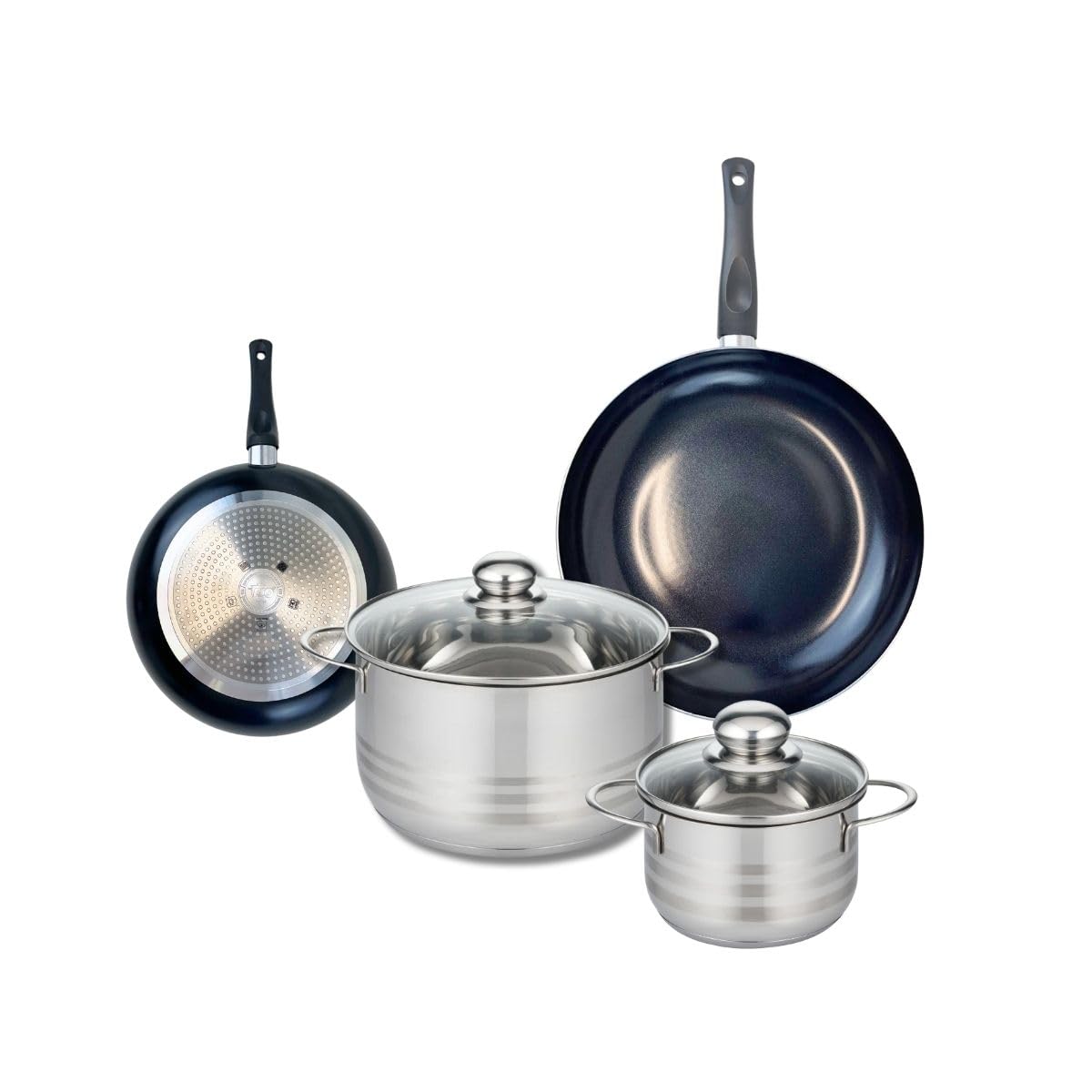 Elo Batterie cuisine 2 poêles 20/28 cm et 2 faitouts 16/24 cm