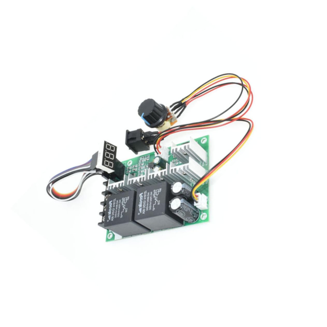 Housoutil 40a Controlador de Velocidad del Motor Pwm Ajustable para Regulador de Voltaje Motor Reversa y Funcion de Freno