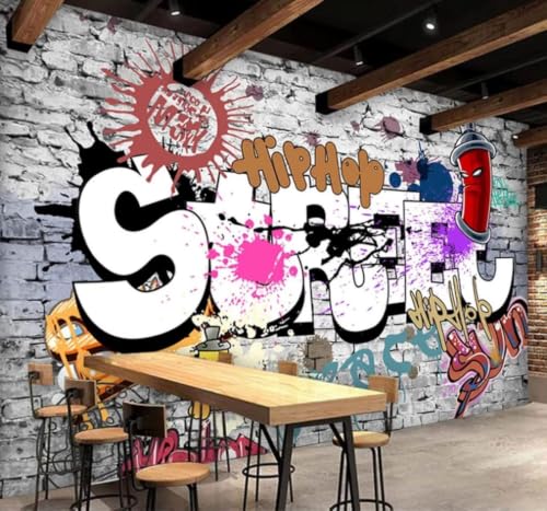 Papier peint 3D masquant pour rénover un mur de salon abîmé