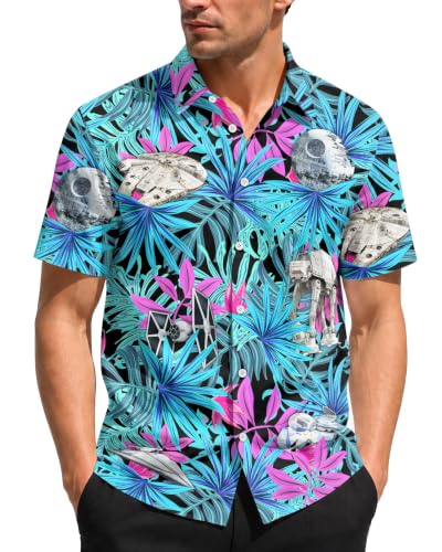 Image of 99TIMORO Funny Movie Mens Hawaiian Shirts Button Down Short Sleeve