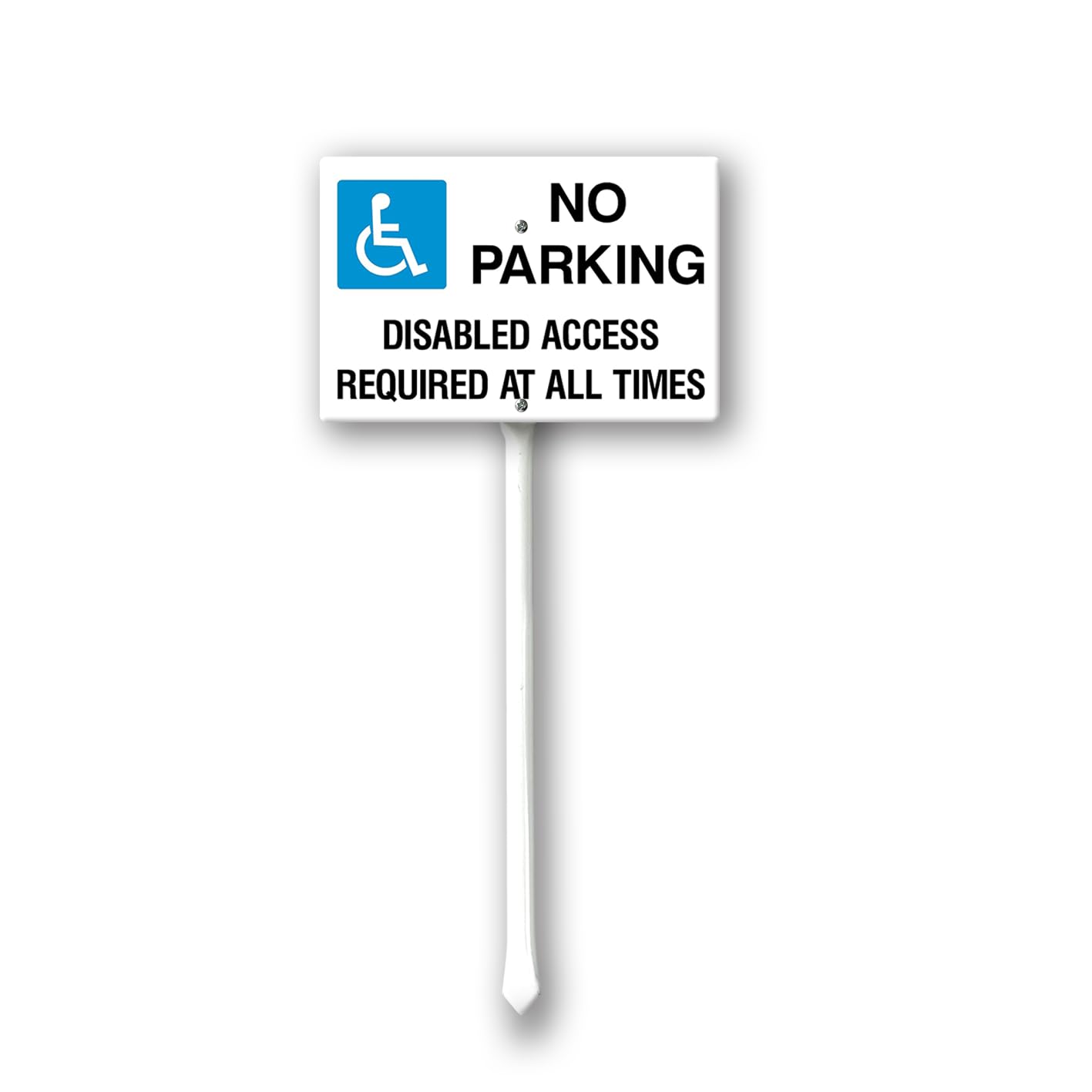 No Parking Disabled Access required Sign, 12" x 8" Yard Sign with Stake, Easy to Mount, Lawn Sign