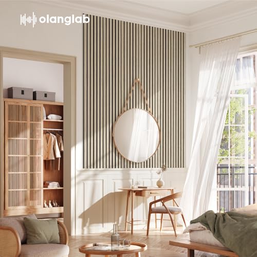 Olanglab Wood Wall Panels 4 Pack, Wood Slat Acoustic Wall Panels, 94.5"x12.6" Each 3D Wall Panels for Interior Wall Decor (Light Oak-Extendo Trio) by Olanglab - Used condition - Image 6