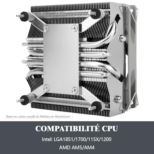Thermalright TR AXP90-X53 Low Profile chłodzenie powietrza CPU, wysokość 53 mm, wentylator TL-9015 Slin PWM, technologia AGHP, do AMD AM4/AM5 Intel 1700/115X/1851/1200