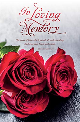 Worship Bulletin - Funeral - In Loving Memory - 8.5" x 11" Letter-sized Bulletin - Philippians 4:7 (KJV) - Package of 100