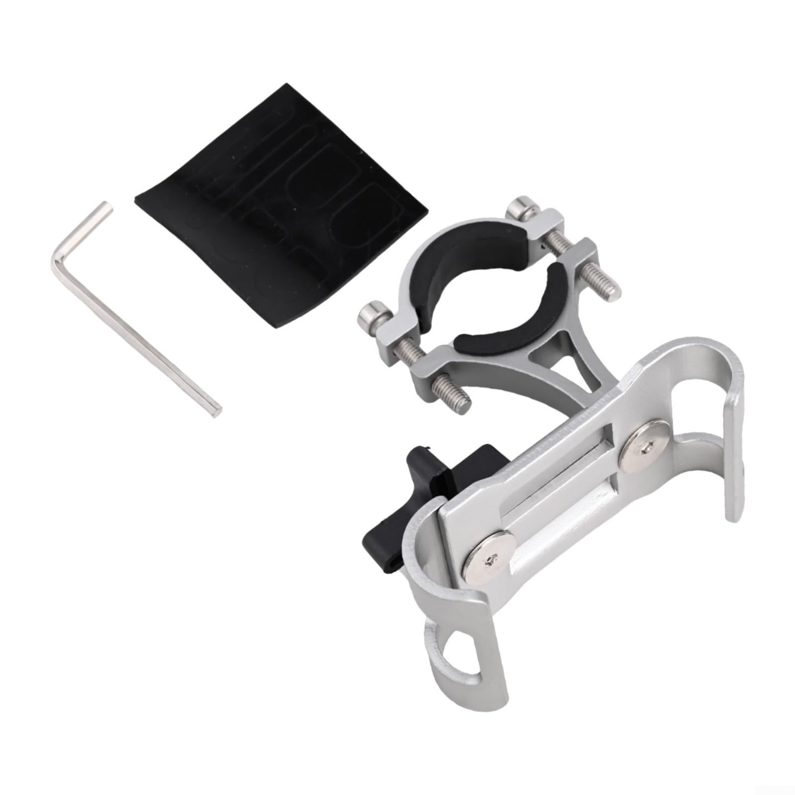 Demeras Support de téléphone de vélo en Alliage d'aluminium Support de Support de téléphone de Guidon réglable 360 ​​° Rotatif adapté aux téléphones de 3 , 5 à 6 , 2 Pouces (Noir