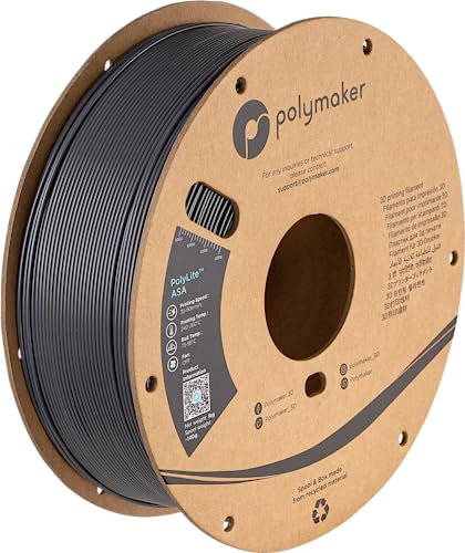 Image of Polymaker ASA Filament 1.75mm Dark Grey, 1kg ASA 3D Printing Filament, Heat & Weather Resistant - ASA 3D Printer Filament Perfect for Printing Outdoor Functional Parts