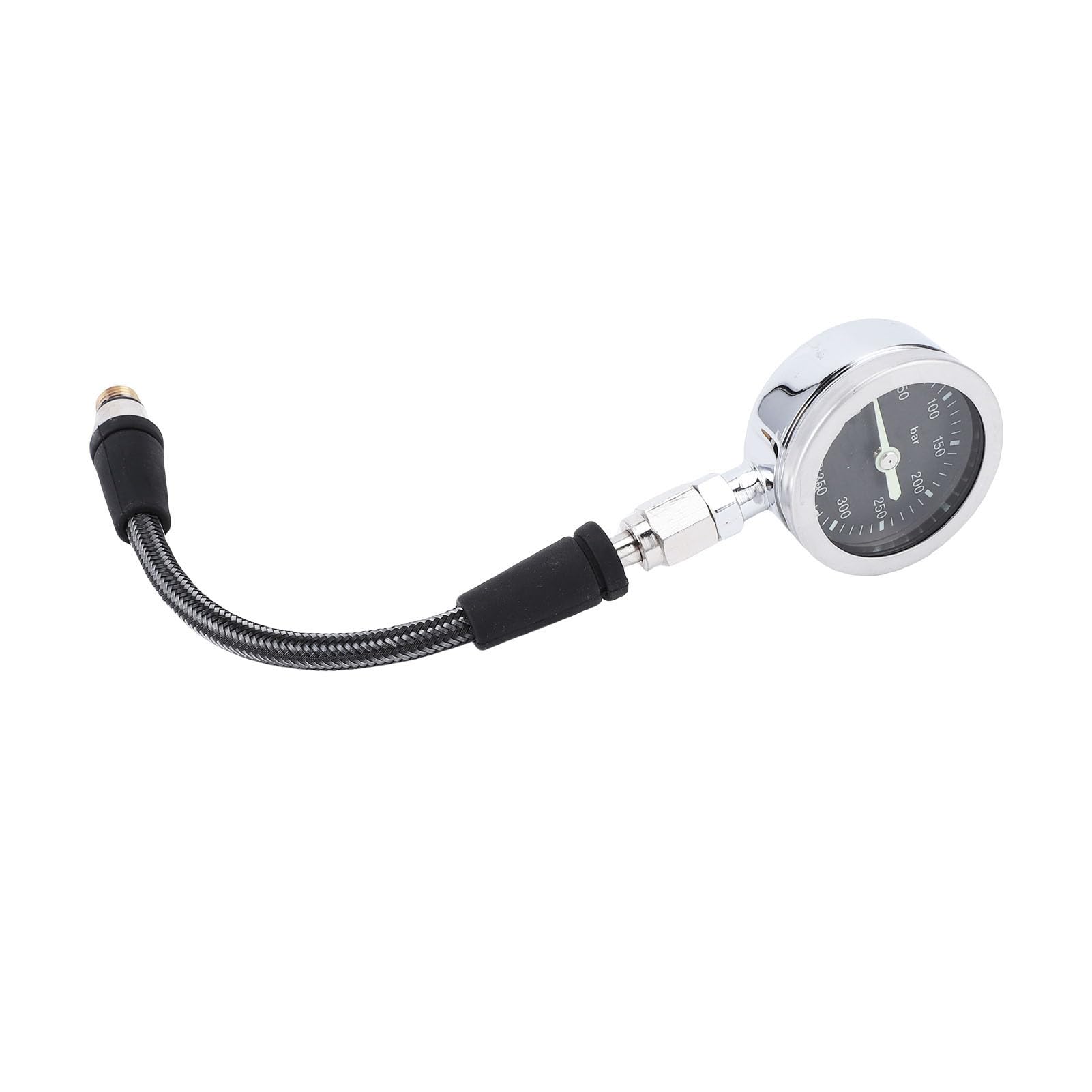 Manometro per Immersioni Subacquee, Manometro Sommergibile con Bagliore Notturno con Tubo in Fibra di Carbonio per Attrezzatura Subacquea BCD, Quadrante in Metallo