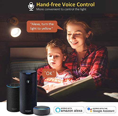 Khsuin Bluetooth Wifi Smart Light Bulbs 150W Equivalent, 16W Dimmable 1600Lm Smart Bulb Works With Alexa Google Home No Hub, E26 A19 Led Alexa Light Bulb, 2 Pack 2700-6500K Rgbcw Color Changing Cri>90 #TOP2