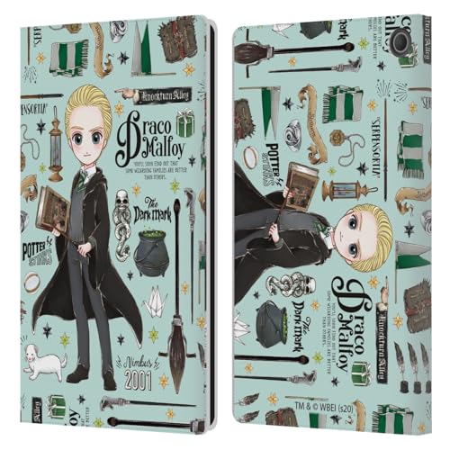 Étui Portefeuille en Cuir Harry Potter Draco pour Amazon Fire Max 11 2023 aux Finitions Premium