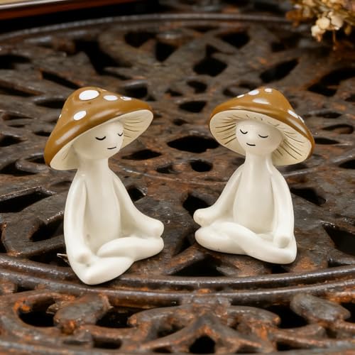 Estatua de Setas de Meditación de Resina para Decoración miniatura 5