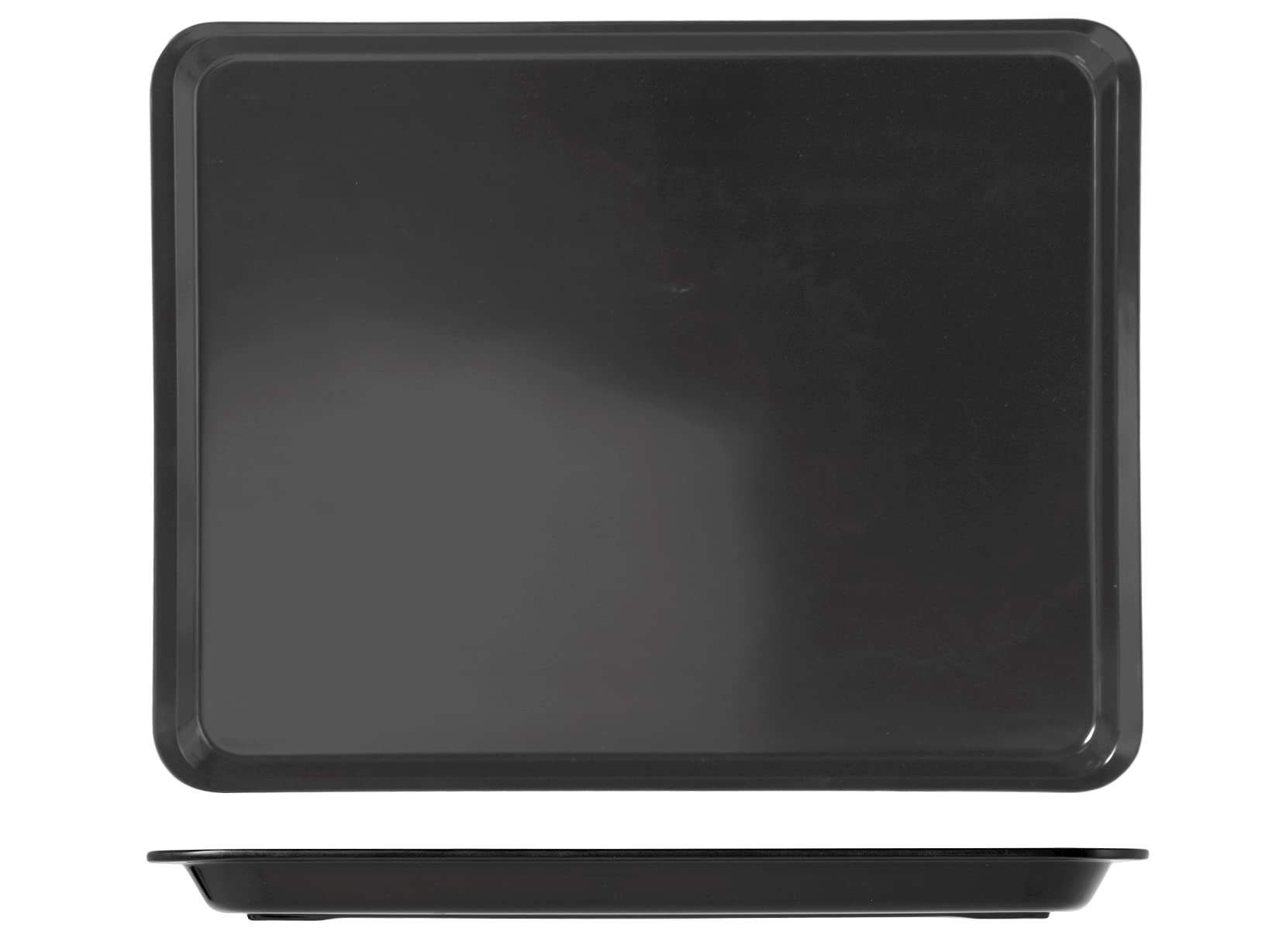 H&H Vassoio con Bordo Melamina 45X35X2Nero Arredo Tavola Tessili, Nero, 45x35x2 cm