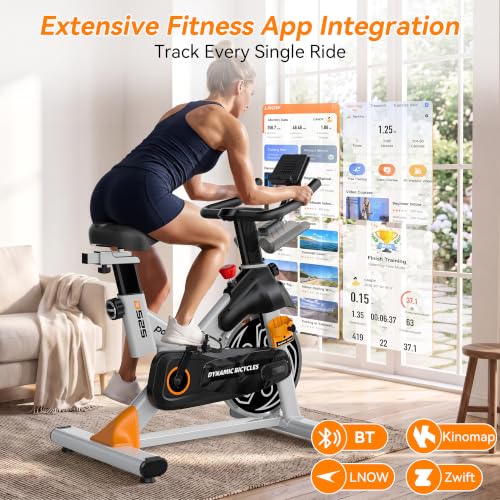 Image of pooboo Magnetic Exercise Bike, Indoor Stationary Bicycle for Home with App