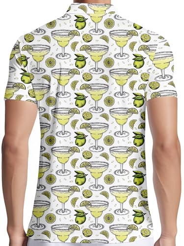 Image of PAGYMO Funny Golf Shirts for Men Crazy Printed Pattern Novelty Moisture Wicking Performance Mens Polo Shirt