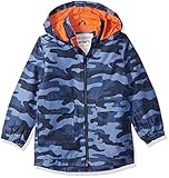Carter's Girls' Toddler Boys' His Favorite Rainslicker Rain Jacket Raincoat, Blue camo, 4T