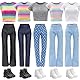 Festfun 15 Kleidung für Puppen Fashion Puppenkleidung enthält 5 Oberteile T-Shirt Outfits Kleidung 5 Hosen 5 Schuhe für 11,5 Zoll 30 cm Mädchen Puppen